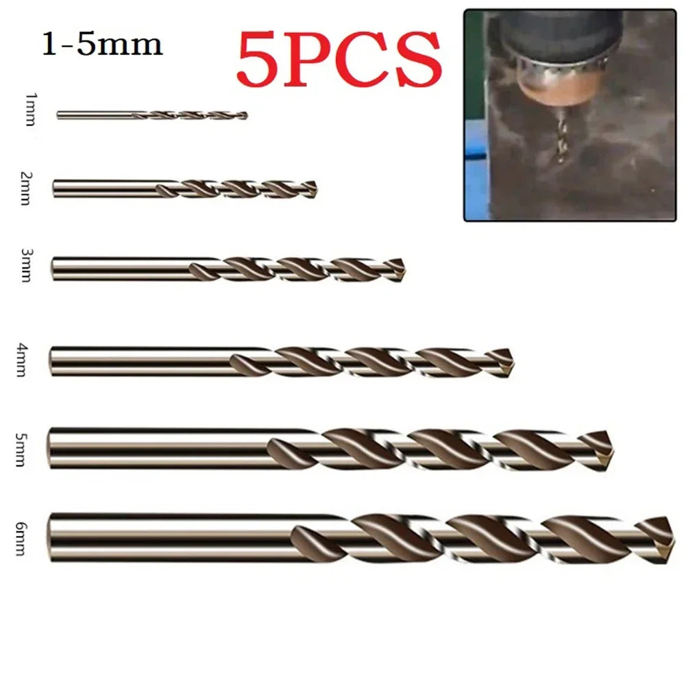 HSS M35 Cobalt Drill Bit Set 1–3mm for Stainless Steel Auger High-Quality Drill Press Power Tool Parts