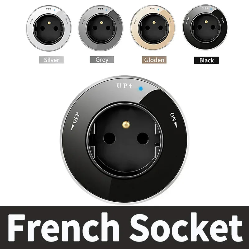 Power Track Universal Socket with USB Wall Mount Power Strip Removable Outlet Adapter