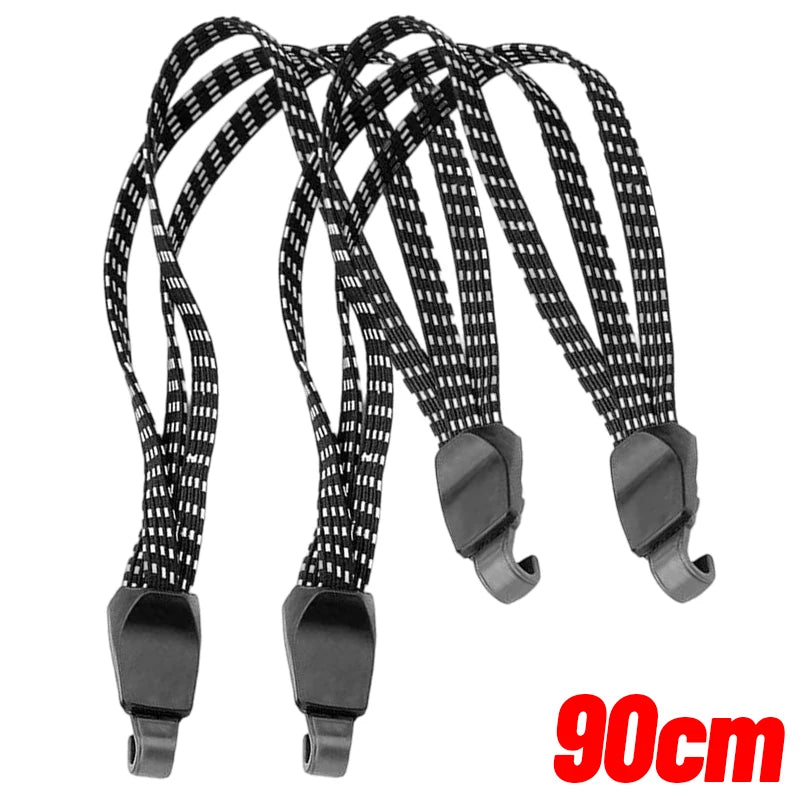60/90cm Car Motocycle Strap Rope Elastic Luggage Straps Belts Hooks for Bicycle Bike Suitcase Carrier Fixed Installation Racks