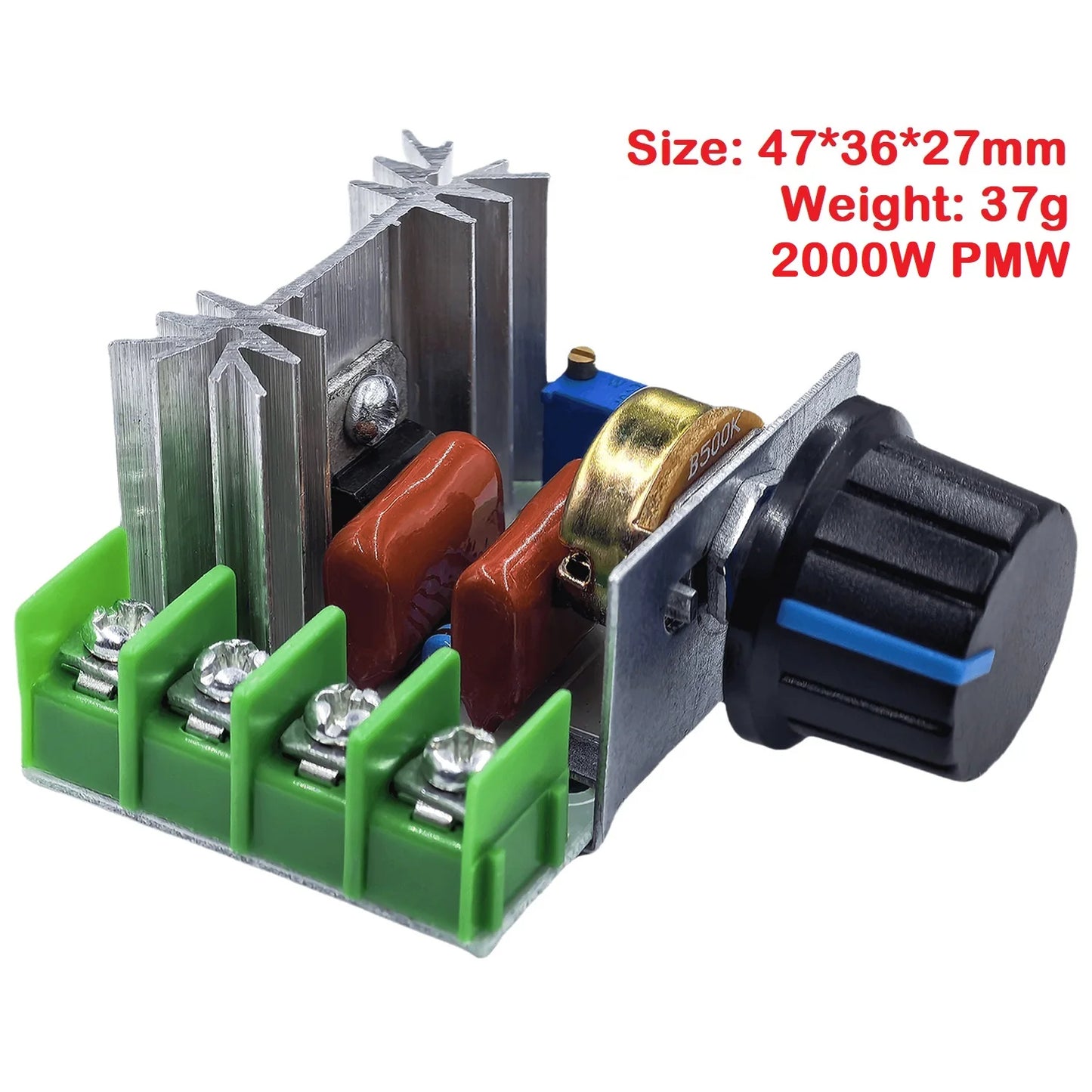 2000W SCR PWM Motor Speed Controller – AC 220V Voltage Regulator for Dimmer & Thermostat