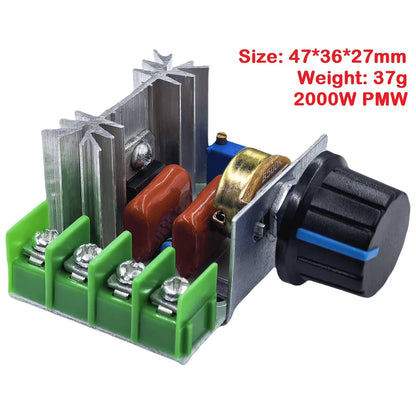 2000W SCR PWM Motor Speed Controller – AC 220V Voltage Regulator for Dimmer & Thermostat