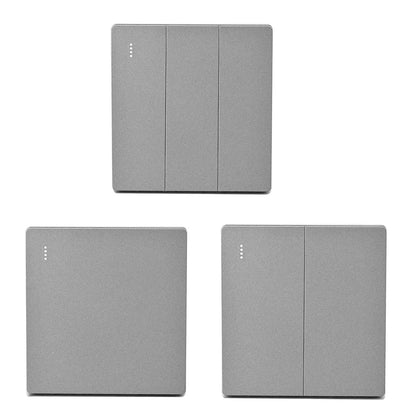 None Gray Button Switch Switches 1 2 3 Gang 86mm Flame Frameless PC Material Push Retardant Rocker Switch None