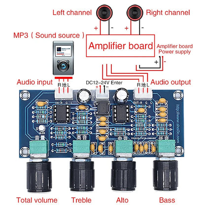 XH-A901 Digital Amplifier Board Matching Tone Board DC Tone Board Treble and Bass Adjustment Tone Board Preamp Board New
