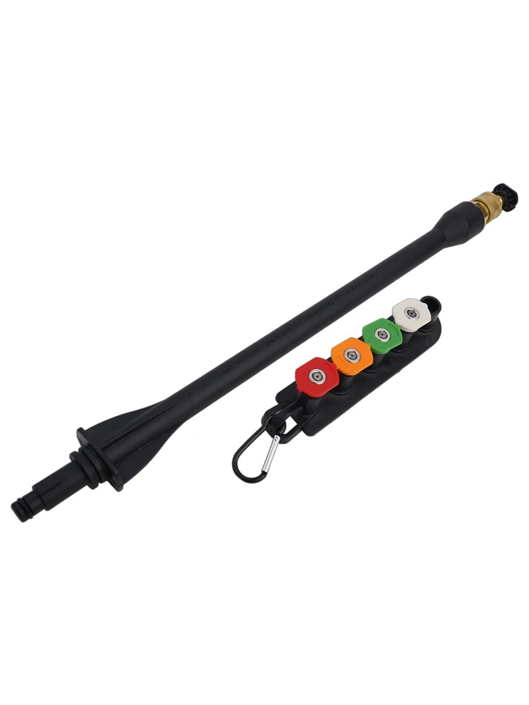 Pressure Washer Spray Wand — 1/4” Quick Connect Extension Lance with 5 Nozzles for High-Pressure Cleaning