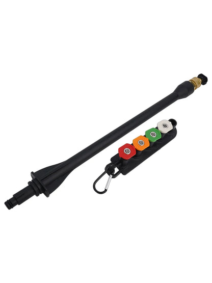 Pressure Washer Spray Wand — 1/4” Quick Connect Extension Lance with 5 Nozzles for High-Pressure Cleaning