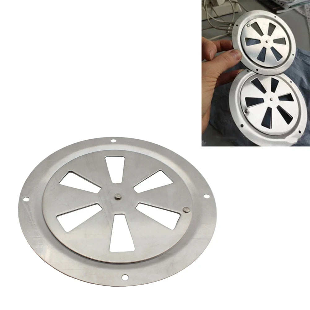 125mm/150mm Adjustable Ventilation Grilles Stainless Steel Open Close Ventilation Panels Round Ventilation Exhaust Grille