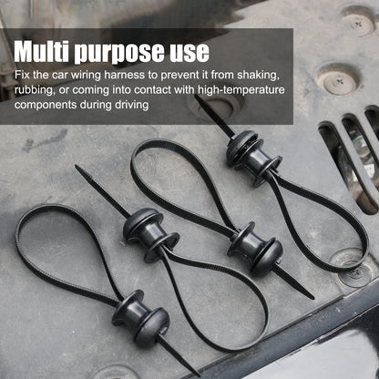 Black Nylon Zip Tie Mount Base Plate Cable Clip