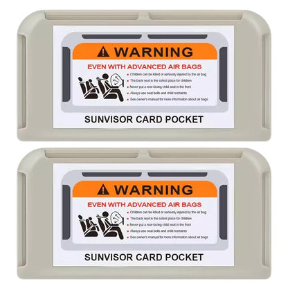 Car Sun Visor Card Holder Phone Number Clip Parking Organizer 1/2pcs