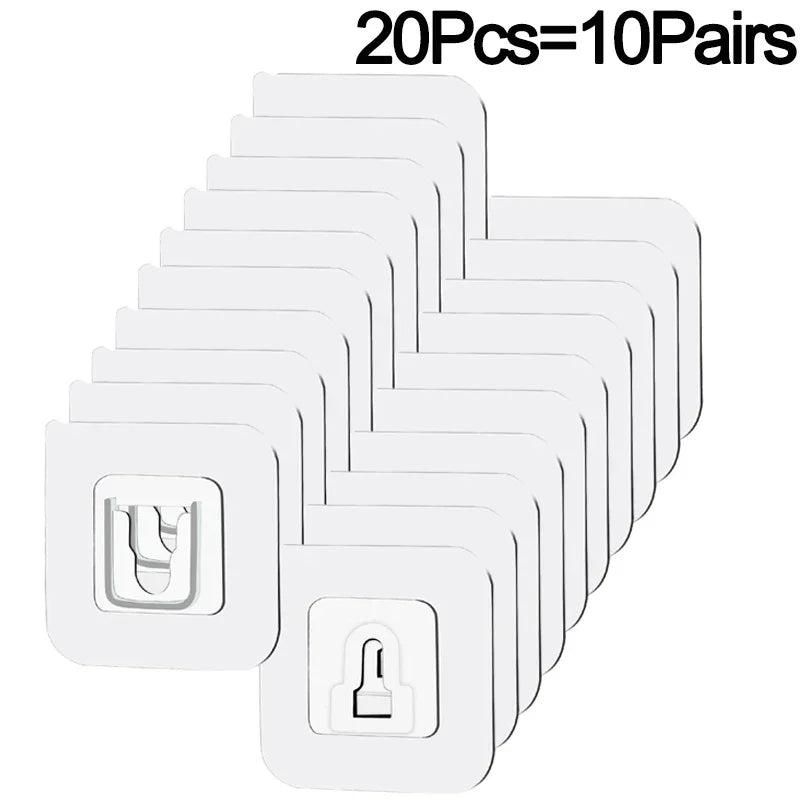 Double Sided Adhesive Wall Hooks Invisible Traceless Storage Hooks