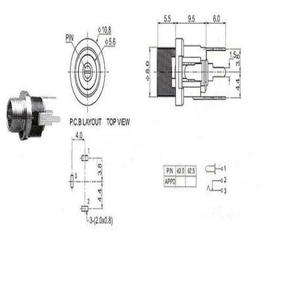 METAL Power Supply Female Panel Mount 5.5 X 2.1 MM Accessories Kits SOCKET Solder Lug 24V DC Electrical Equipment