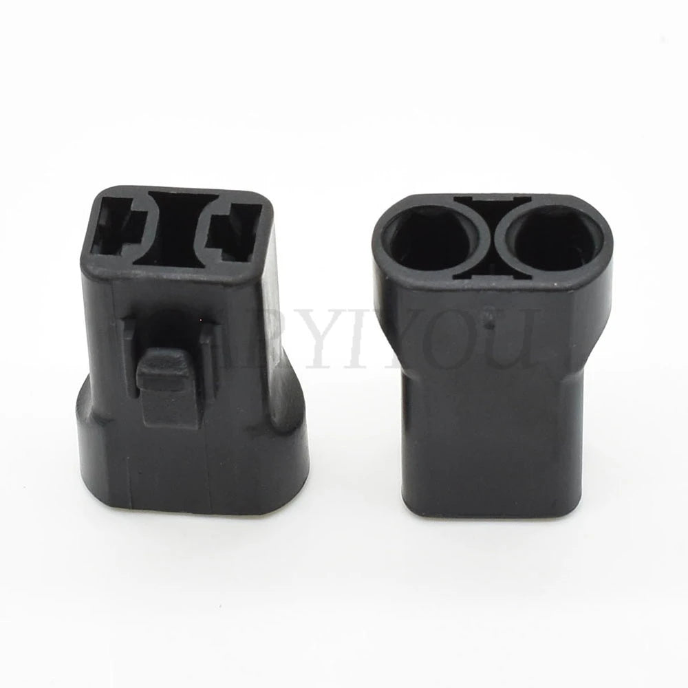 DJM7021-6.3-21 2-Pin 6.3mm Black Female Automotive Connector with Terminals