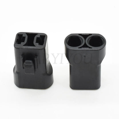 DJM7021-6.3-21 2-Pin 6.3mm Black Female Automotive Connector with Terminals