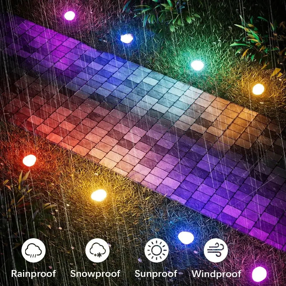 Solar Decorative Frosted Ground Lamp Outdoor Waterproof Garden Light
