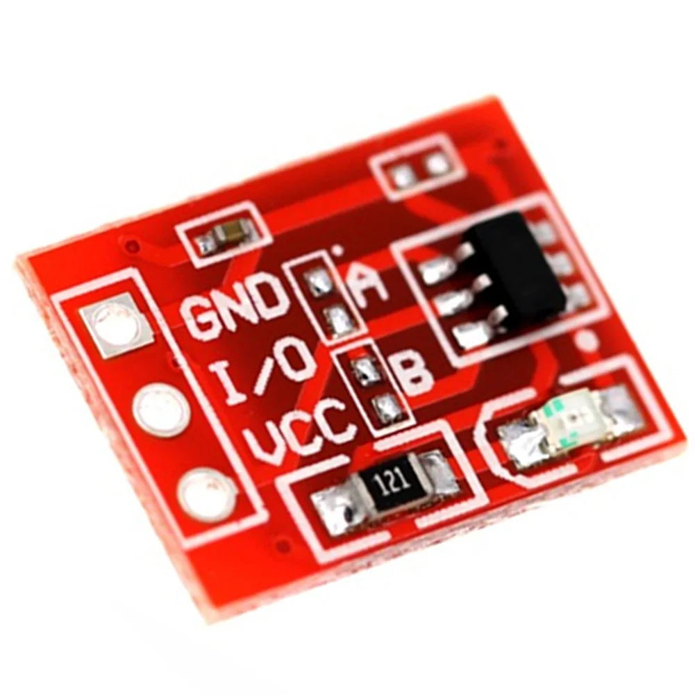 20Pcs TTP223 Touch Button Modular Self-Locking Micro Capacitive Switch Red Single Capacitive Switch 2.5V-5.5V Electrical Equipme