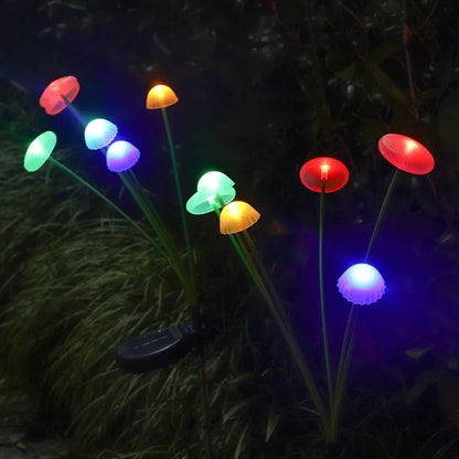 Solar Christmas Jellyfish Mushroom Lawn Lights Waterproof 6/8/10 Heads Garden Decoration Atmosphere Lighting