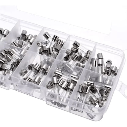 5x20mm Quick Blow Glass Tube Fuse Kit ¨C Assorted Amp Ratings 0.2A-20A 250V with Storage Box