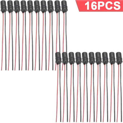 T10 W5W Dashboard Light Bulb Socket Rubber Lamp Holder Connector 16/1PCS