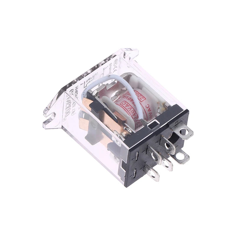 JQX-13F HH62P High Power Relay Coil General DPDT Micro Mini Electromagnetic Relay Switch With Socket Base AC220V DC12V24V