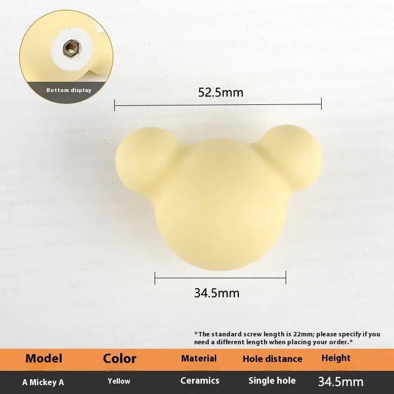 1pc Children's Furniture Handles Nordic Ceramic Children Room Cabinet Handles Macaron Colorful Round Drawer Knobs And Pulls