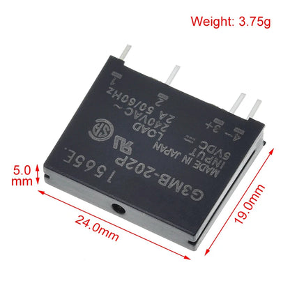 5pcs G3MB-202P Solid State Relay Module DC Control AC SSR Four-Pin