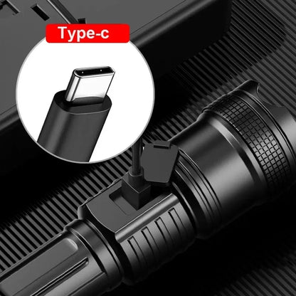 100000LM High Power LED Flashlight Rechargeable Tactical Torch