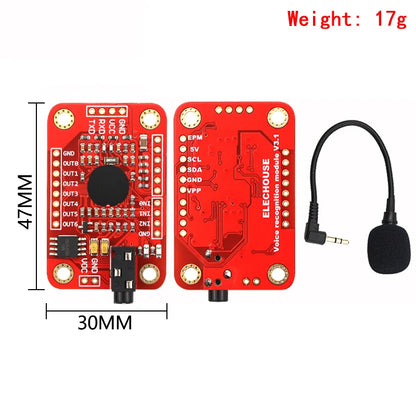 Voice Recognition Module V3 Speech Recognition Board for Arduino with 80 Command Support