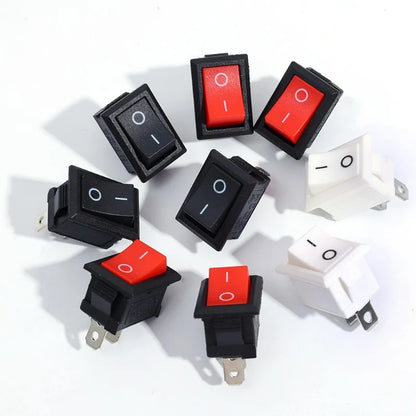 KCD11-101 Mini Rocker Switch 2-Pin ON/OFF 6A 250V – Pack of 5 or 10