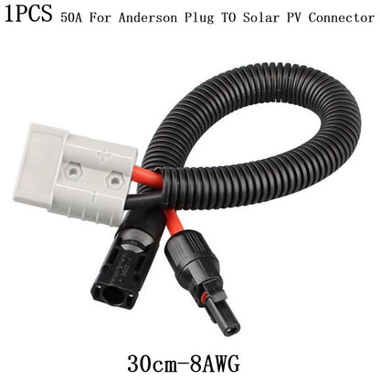 50A FOR Anderson Plug To Solar Panel Cable Wiring Y Adapter Connector 30cm 10AWG for Anderson 600V Adapter Electric car Tool