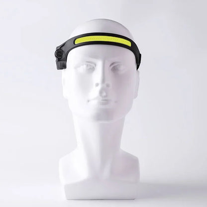 Portable LED Sensor Headlamp USB Rechargeable Built-in Battery