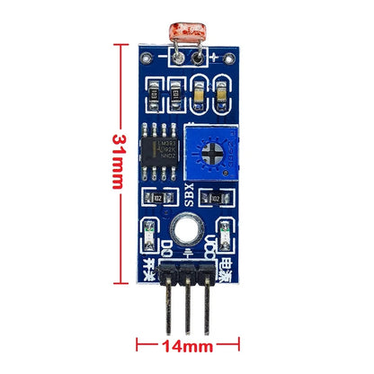 Photosensitive Brightness Sensor Module 3.3-5V Photoresistor Light Detection for Arduino