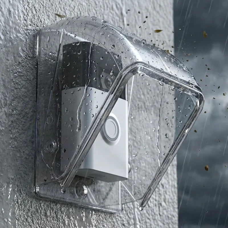 Wireless Doorbell Cover Outdoor Waterproof Call Cover Transparent Door Bell Button Protector Dustproof Ring Button Rain Cover