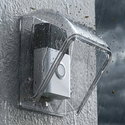 Wireless Doorbell Cover Outdoor Waterproof Call Cover Transparent Door Bell Button Protector Dustproof Ring Button Rain Cover