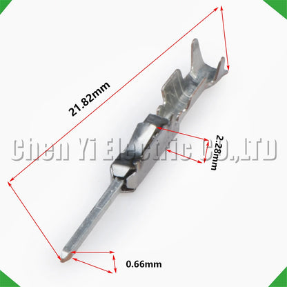 50pcs 0.64mm Wire Crimp Pins Male Female for Automotive Connector