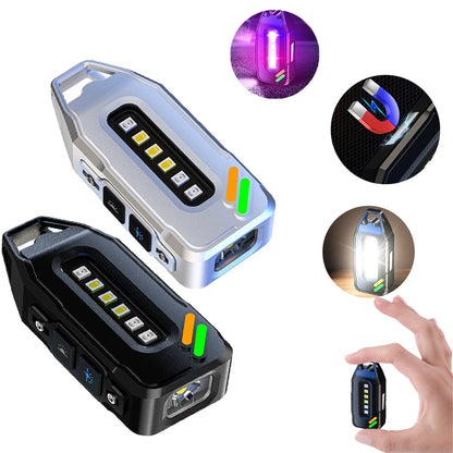 Portable LED Flashlights Rechargeable Work Light COB Magnetic Floodlight with Pen Clip Headlamp Outdoor Camping Fishing Torch