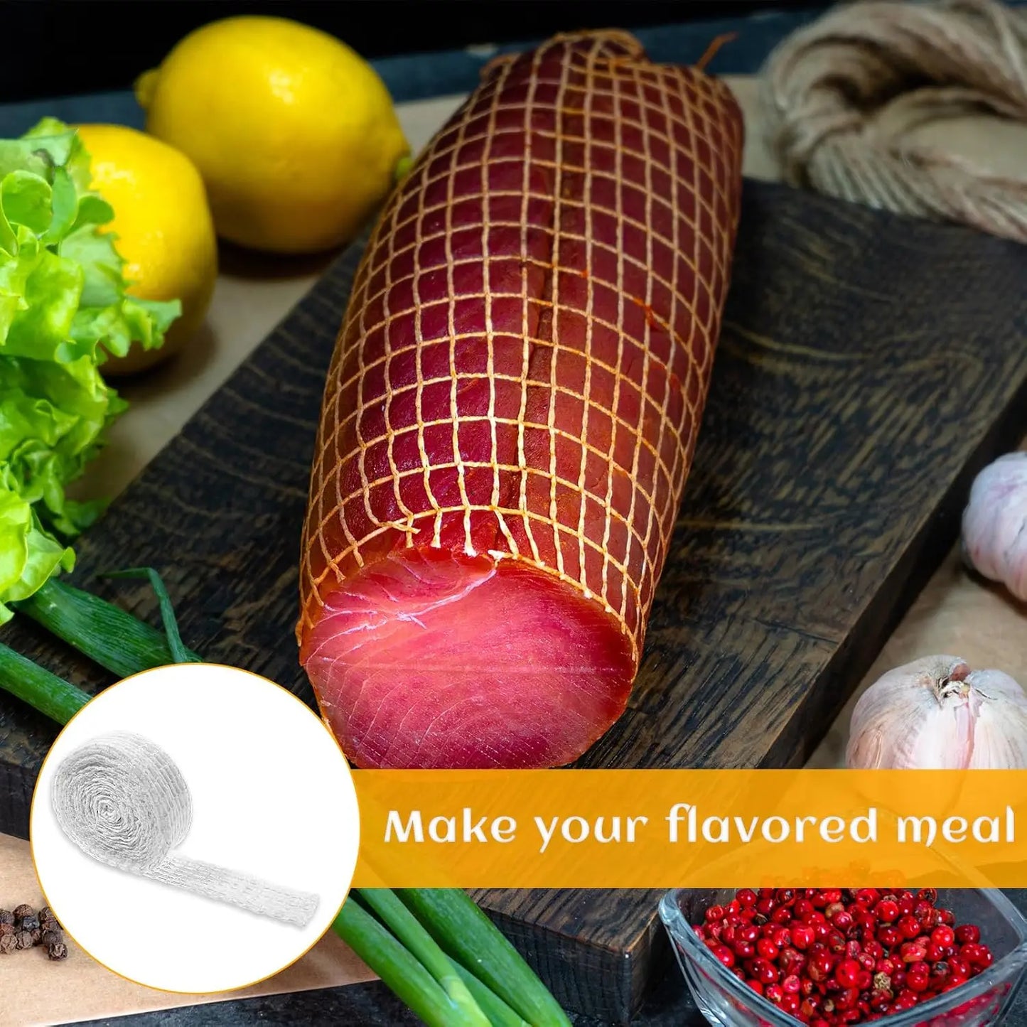 30/1M Meat Netting Roll Elastic Ham Sausage Net Hot Dog Sausage Packaging Net Kitchen Accesories Cotton Meat Net Cooking Tools