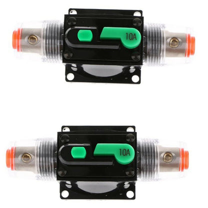 Car Boat 10A to 100A AMP Circuit Breaker Fuse Reset for 12V 24V 48V DC with Waterproof Housing and Manual Reset for Overload