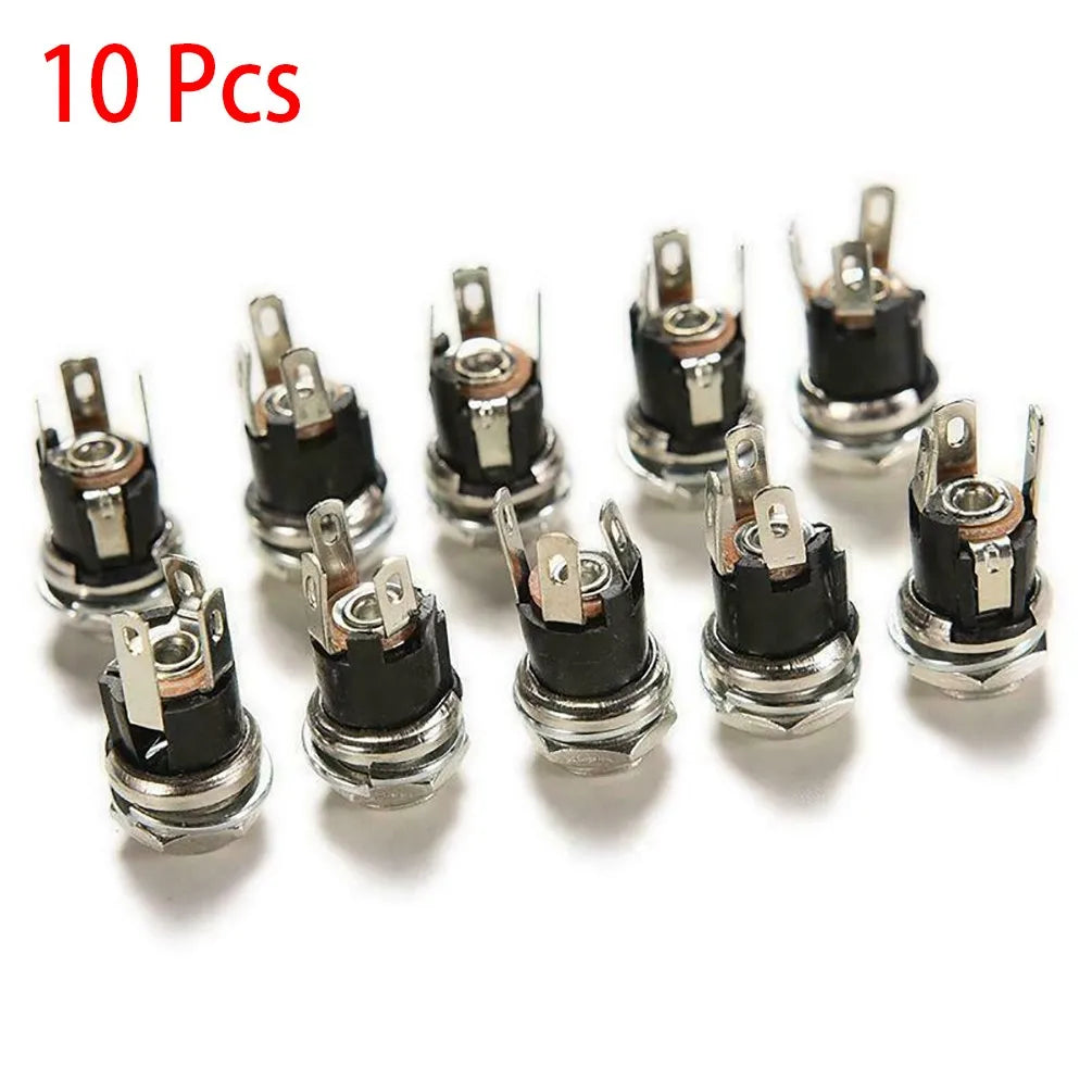 METAL Power Supply Female Panel Mount 5.5 X 2.1 MM Accessories Kits SOCKET Solder Lug 24V DC Electrical Equipment