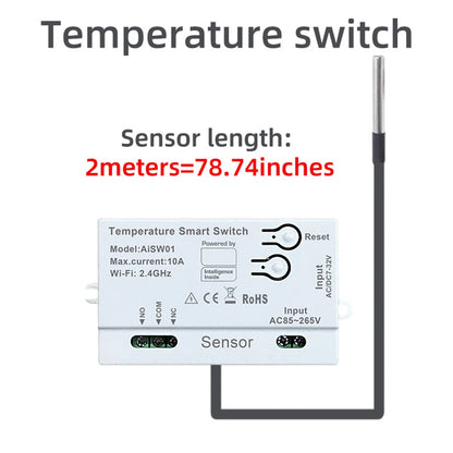 WiFi Temperature and Humidity Sensor with Remote Control Smart Home Automation with For Tuya App for Convenience
