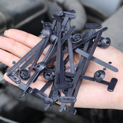 Nylon Cable Tie Buckle Auto Fastener Screw Self-Locking Zip Ties Car Trunk Engine Guard Panel Wire Management Strap Fixed Tools