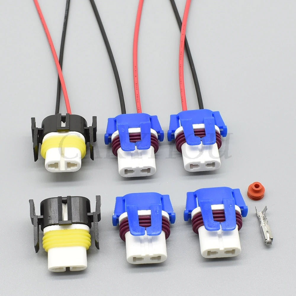 2 Pin Ceramic H11 Headlamp Socket DJ9005A-21 DJ9006A-21 High Temperature Automotive Connector