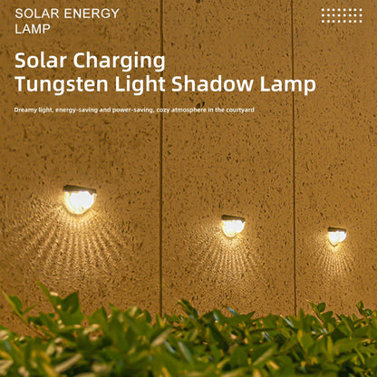 High Bright Solar Wall Light with Motion Sensing Outdoor LED Type-C Rechargeable Waterproof Lantern for Garden Balcony Staircase