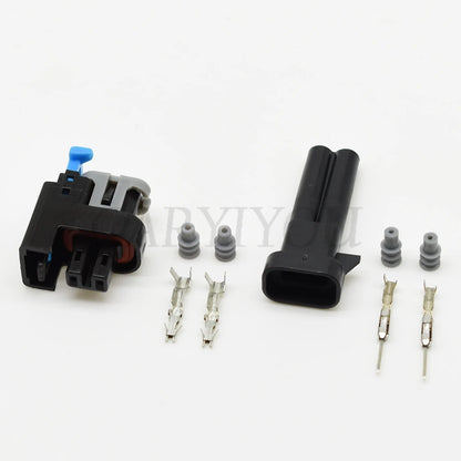 Wuling Excelle Sail Fuel Injector 2Pin Waterproof Connector Plug with Terminal for Methanol Modified Cars