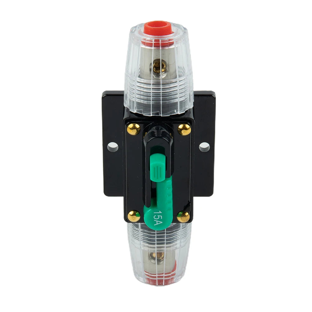Car Boat 10A to 100A AMP Circuit Breaker Fuse Reset for 12V 24V 48V DC with Waterproof Housing and Manual Reset for Overload