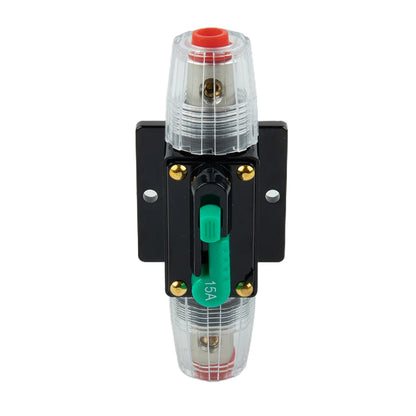 Car Boat 10A to 100A AMP Circuit Breaker Fuse Reset for 12V 24V 48V DC with Waterproof Housing and Manual Reset for Overload