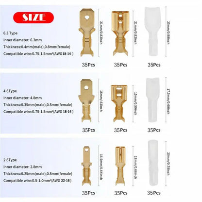 The Perfect Solution for All Your Electrical Connection Needs 315 Piece Spade Lugs Electrical Wire Terminal Set