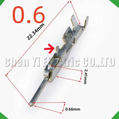 50pcs 0.6mm Automotive Crimp Pins 8100-4030 8100-4027 82998-24290 Connector Terminals
