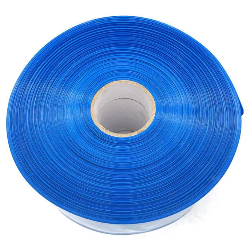 Blue PVC Heat Shrinkable Tube 100mm–600mm Insulating Sleeve for Lithium Battery Package Plastic Shrink Film