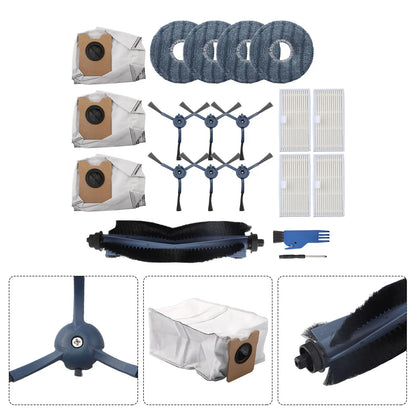 Home Maintenance As Shown Robot Vacuum Components Large Capacity Dust Bags For Disposal Replacement Brush Kit Sturdy Dust Bags