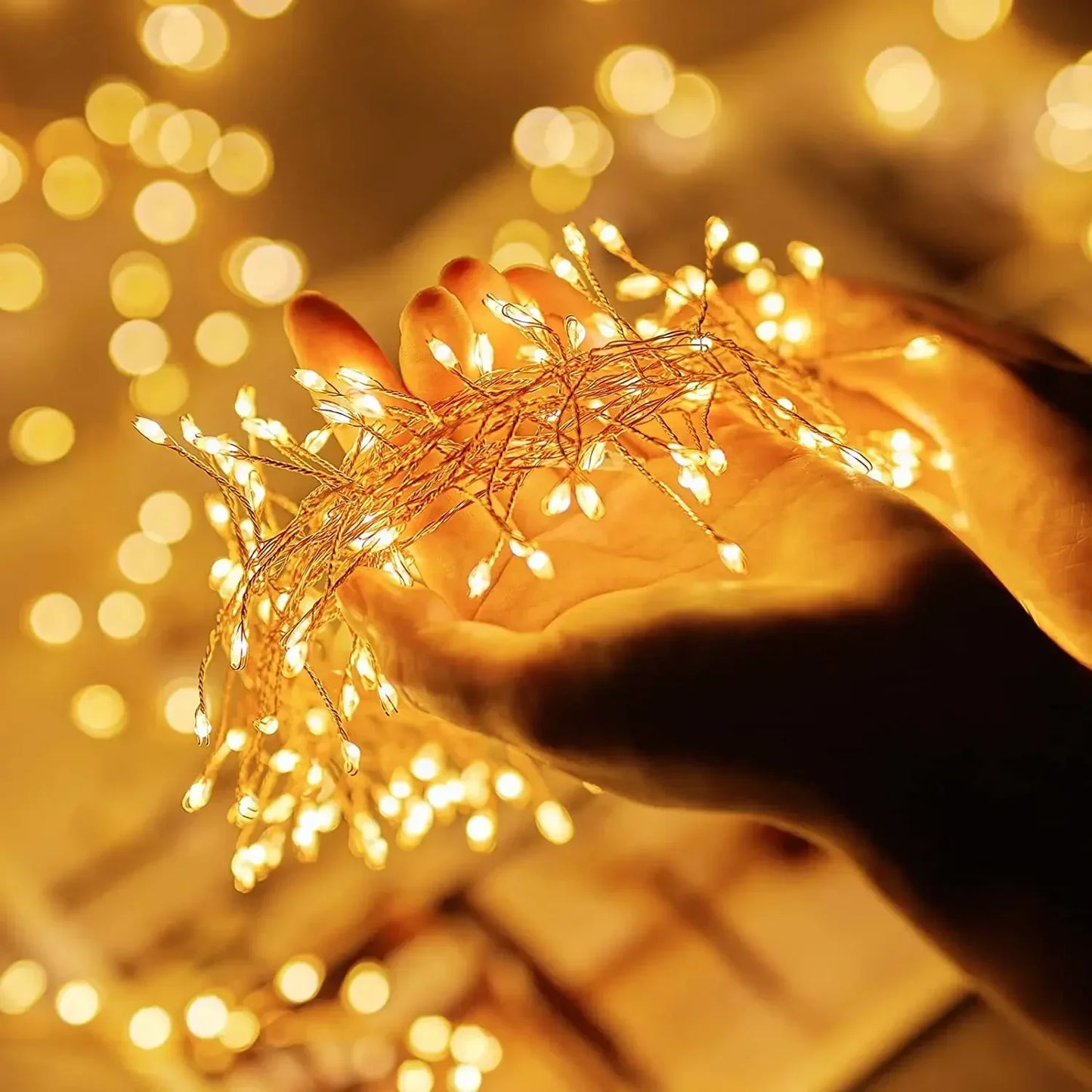 1.5/3/6M USB LED Firecracker String Lights with Remote Control for Christmas Wedding Party New Year Decoration