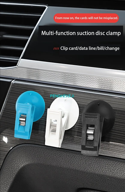 Multifunctional Car Glasses and Card Clip Suction Holder Double Clip